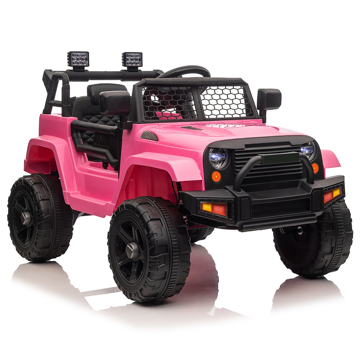Dual Drive 12V 4.5A.h with 2.4G Remote Control Jeep Pink
