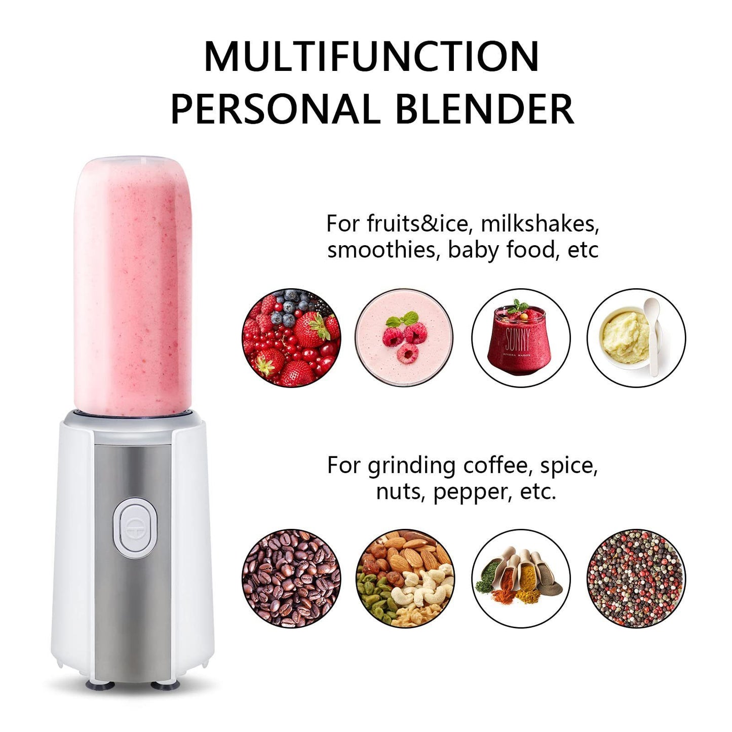 Standmixer Entsafter-Mixer mit 300W Leistung und 600ml Glasbehälter