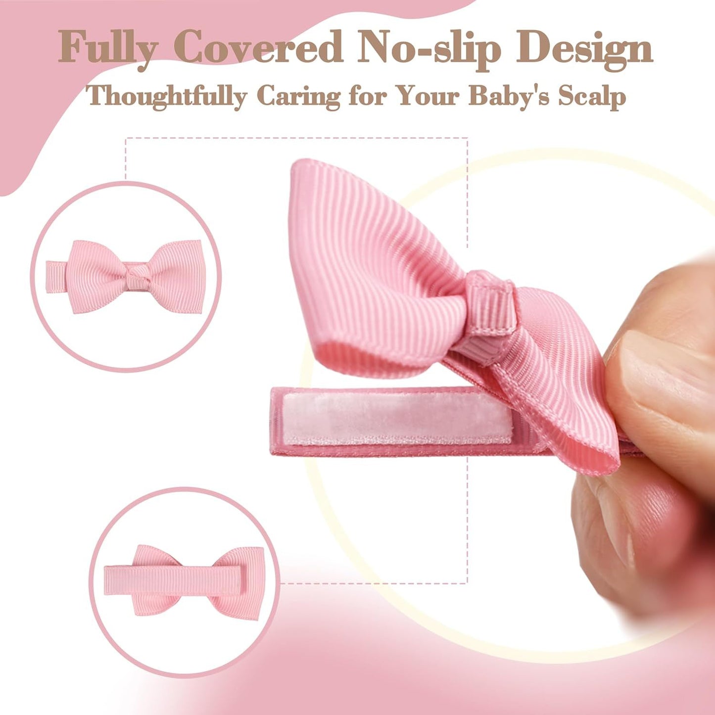 40 80 Pieces Fully Lined No Slip Hair Clips In 20 40 Pastel Colors, Barrettes And Bows For Infants, Toddlers, And Baby Girls