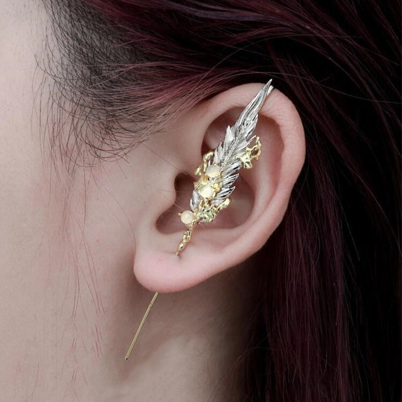 Wing Piercing Ear Stud Special-interest Design