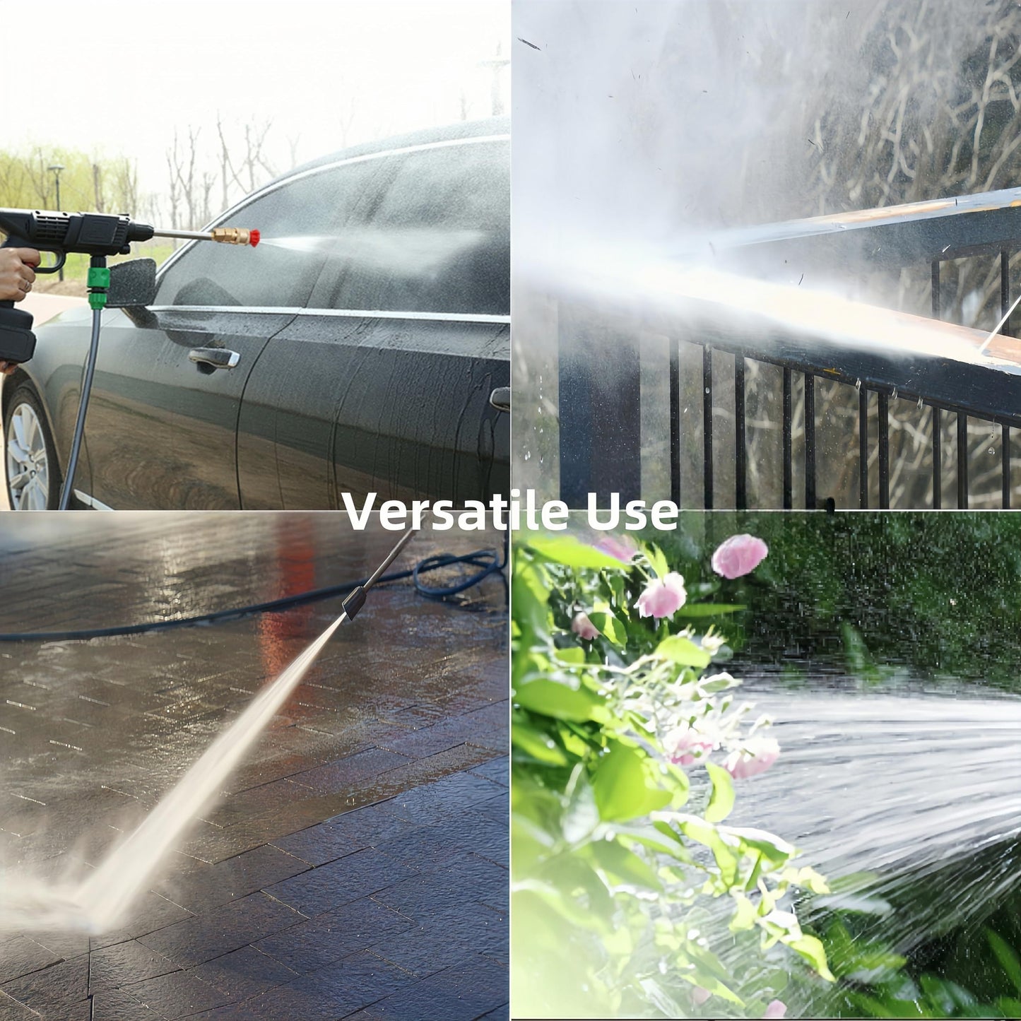 Electric Cordless High Pressure Car Washing Gun – Portable Power Washer for Car, Bike, and Home Cleaning
