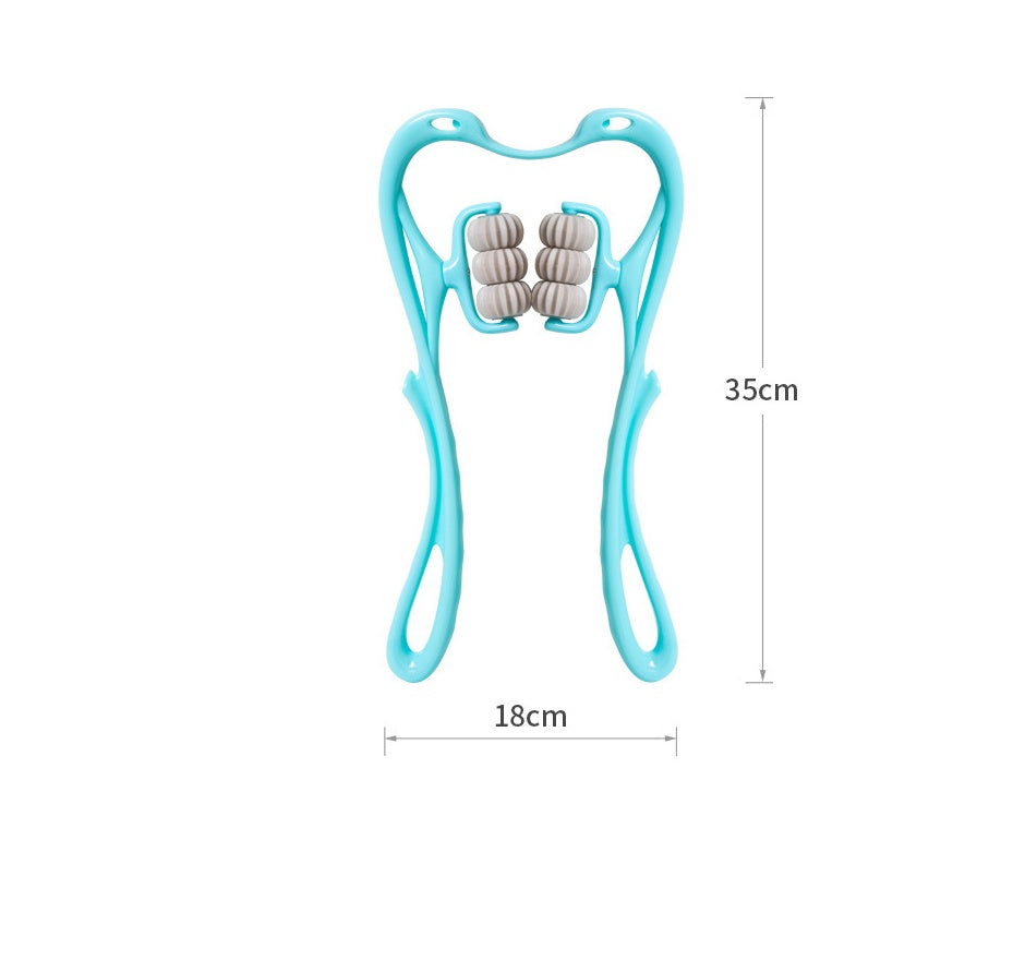 Manual Six-Wheel Neck Massager – Multifunctional Roller Massage Tool for Pain Relief & Relaxation