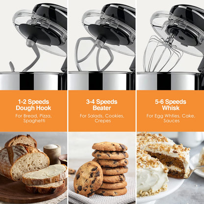 Food processor with 5.5 litre stainless steel bowl, 1500 W, silent multifunction version with metal bowl and meta whisk