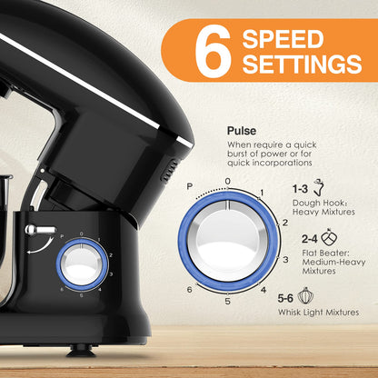 Food processor with 5.5 litre stainless steel bowl, 1500 W, silent multifunction version with metal bowl and meta whisk