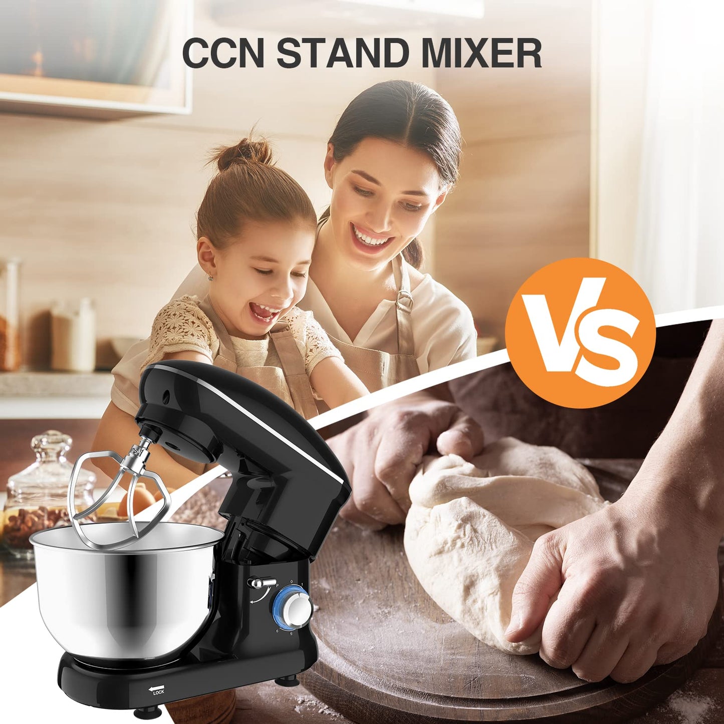 Food processor with 5.5 litre stainless steel bowl, 1500 W, silent multifunction version with metal bowl and meta whisk