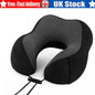 Memory Foam Travel Pillow Neck Support Cushion Without Carry Bag Ear Plugs Mask