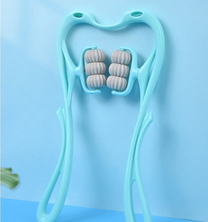 Manual Six-Wheel Neck Massager – Multifunctional Roller Massage Tool for Pain Relief & Relaxation