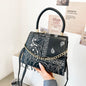 New Style Color Contrast Printing Women's Fashion Chain Messenger Bag