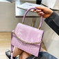 New Style Color Contrast Printing Women's Fashion Chain Messenger Bag