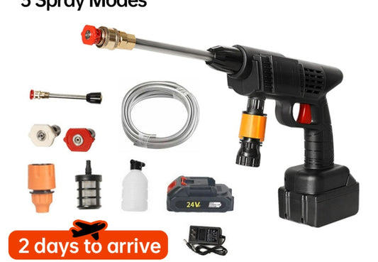 Electric Cordless High Pressure Car Washing Gun – Portable Power Washer for Car, Bike, and Home Cleaning